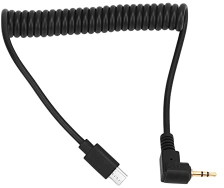 KUIDAMOS Cable de disparador remoto para cámara, diseño de resorte, cable de disparador remoto para cámara micro USB, tamaño de jack de 2,5 mm para X E