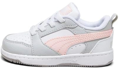 PUMA Puma Rebound V6 LO AC Infant Grigio Puma White-Pink-Ash Gray 07