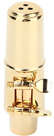 Boquilla de Saxofón, Boquilla de Saxofón de Latón Fácil de Instalar Boquilla de Saxofón Alto de Metal con Almohadillas Accesorio para Instrumentos Musicales Adecuado para Amantes
