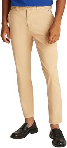Tommy Jeans Uomo Pantaloni Chino Austin Elasticizzati, Beige (Gentle Gold), 29W/34L