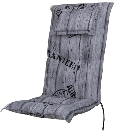 Auflage Hochlehner Rom extra 0778 grau Schrift 120x50x8 cm KETTtex