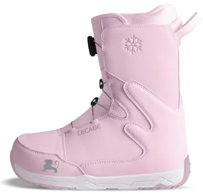 LECAGE Snowboard Boots Herren Damen Warm Isoliert Snowboardstiefel mit Schnellverschluss Wasserdicht Schneestiefel für alle Wetterbedingungen & Pisten (C06, 39)