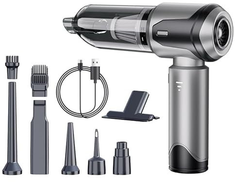 Akku Handstaubsauger, 4 in 1 Mini staubsauger 20000pa Auto Staubsauger Stark autostaubsauger Handstaubsauger Auto Kabellos Staubsauger Aufladbar Tragbar Leicht für Haus, Küche, Büro,Tierhaare