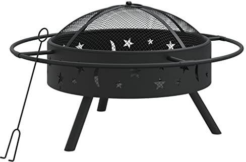Kangmusi 360064 Brasero en acier avec tisonnier XXL 70 cm