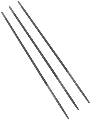 Lot de 3 limes à chaîne rondes de 4 mm pour menuiserie, foret étagé en acier inoxydable