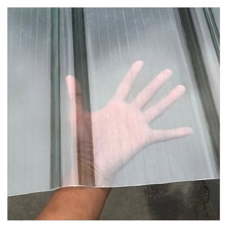 1 lámina corrugada para techos, resistente a la lluvia, placa de policarbonato resistente a los impactos para soporte de plantas al aire libre, panel de revestimiento de techo FRP (20 piezas de 35 x