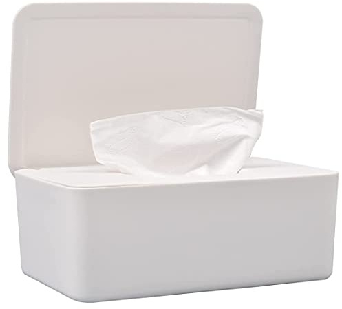 Soporte para toallitas con Sello Seguro | Caja de pañuelos dispensadora de toallitas, Estuche para para bebés, Soporte para con Sello Seguro, contenedor a Prueba de Polvo