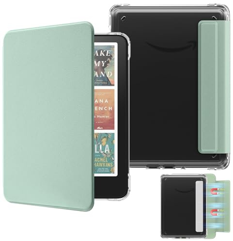 MoKo Magnetic Case for 7 Kindle Paperwhite 12th Gen& Colorsoft,AgaveGreen | Detachable,Ultra Clear Back, Scratch-Proof, Light Shell Cover, Auto Wake/Sleep,for Kindle Paperwhite& Colorsof 2024/2025