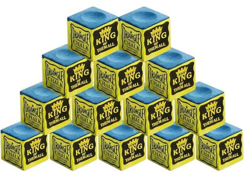 RJFUJP 14cs Pool Cue Chalk, 2.3x2.3cm Triangle Chalk Professional Billiard Accessories with Enhanced Grip, Cue chalk in Quadrilateral, Suitable for Practice and Competitive Play