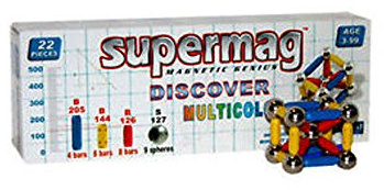 Plastwood Supermag Magnetic Genius Multicolor 29 Pezzi - Magnete Decorativo in Plastica, Colorato e Creativo
