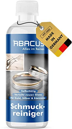 ABACUS® Schmuckreiniger, Schmuckbad, Schmuck-Tauchbad, Goldreiniger, Goldbad, Silberreiniger, Silberbad, Besteckreiniger, Perlenreiniger, Platinreiniger, Silber-Tauchbad – Schmuckreiniger 300 g