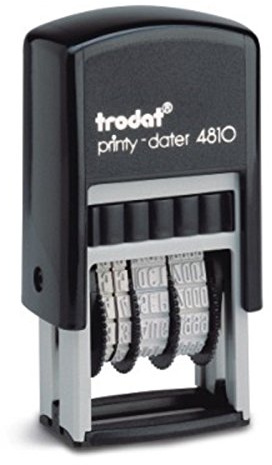 NEW Trodat Printy 4810 Self Inking Small Date Stamps （RED INK)
