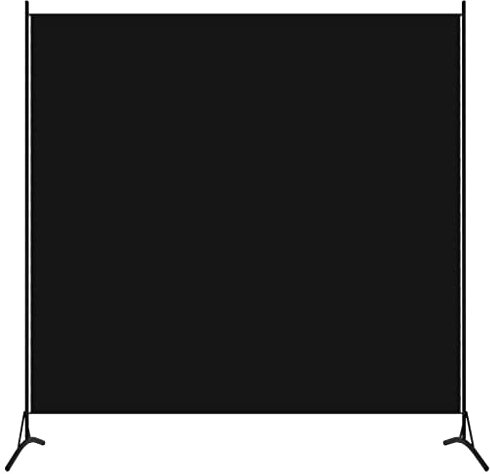 vidaXL Biombo Divisor de 1 Panel de Pie Pantalla Protectora Separador Habitación Dormitorio Interior Estancia Decoración Partición Privacidad Negro