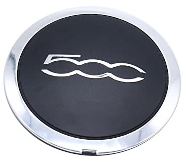 1 PC Alloy Wheel Centre Cap Black+Chrome rim Hub Cover Fits for Fi at 500 SHLPDFM Fi at Part number: 51884863