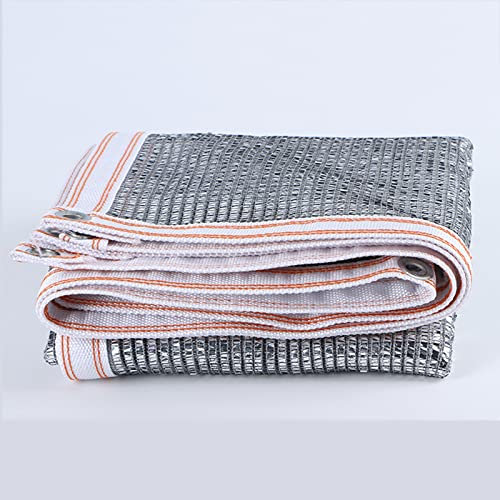 JIAJUTUI001 Rete Parasole Silver,Telone Telo Copertura Ombreggiatura Foglio di Alluminio Riflettente Anti-Invecchiamento Ombreggiatura 55%,per Piante Succulente Terrazza Balcone (3x3m(9.84x9.84ft))