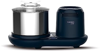Tabakh Lite 1.5-Liter Stone Wet Grinder with Coconut Scraper, 110V for USA & Canada