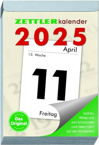 Tagesabreißkalender XXL - Kalender 2025 - ZETTLER Kalender - 9,9 cm x 14,3 cm