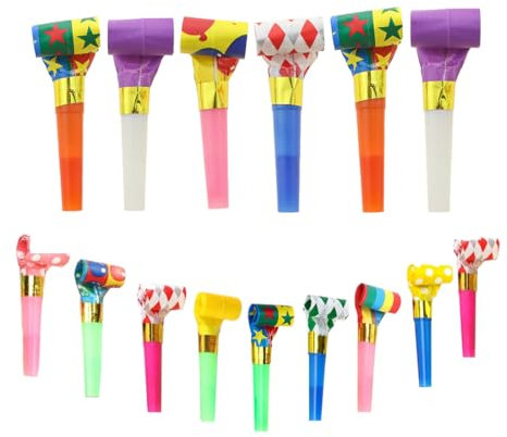 WeddHuis 15 Pcs Tröte Kindergeburtstag Partytröten Tröten für Kinderspielzeug Tröte Kinder für Partys Geburtstagsfeiern Festliche Anlässe