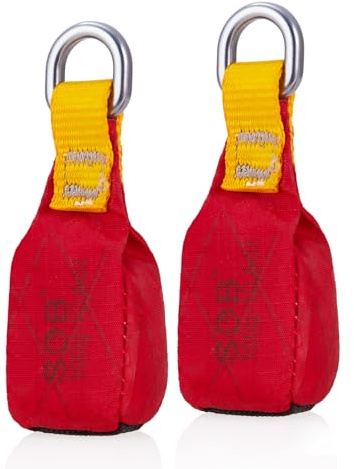 SOB Sacchetti Peso da Lancio per Arboricoltura, 2 Pezzi con Anello a D, Multiuso per Arrampicata su Roccia e Alberi, Attrezzatura da Esterno (Rosso, 300g)