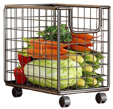 Shenrongtong Carro Multiusos para Cocina, Organización De Suelo Y Carro De Almacenamiento, Organizador Móvil de Gran Capacidad para Frutas, Aperitivos, Mesa, Despensa, Baño, y Exterior