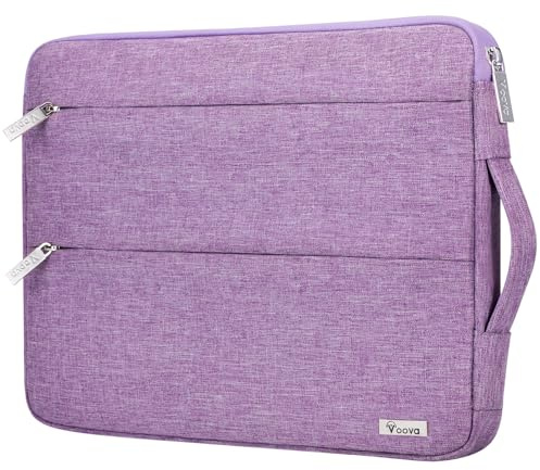 Voova Laptop Sleeve Case 14-15 Inch with Handle, Waterproof Slim Computer Cover Bag Compatible with MacBook Air M2/M3 15, MacBook Pro 15, 15” Surface Laptop 5/4, Hp chromebook 14, Lavender