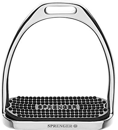 SPRENGER Fillis Steigbügel, 110 mm Trittweite I Bügel mit Farbiger Einlage, rostfreies Edelstahl, 2 Stück