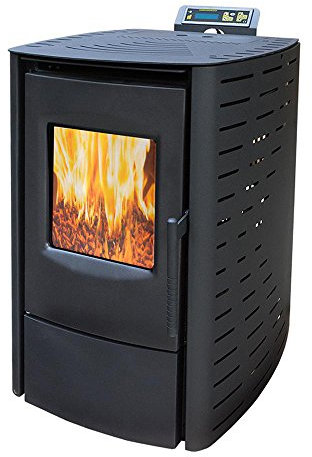 NEMAXX® P6 Pelletofen 6 kW bis 120m³ – Elektrokamin mit ECO-Modus, Wi-Fi Ready, Wochen-Timer & Überhitzungsthermostat für effizientes Heizen – Schwarz