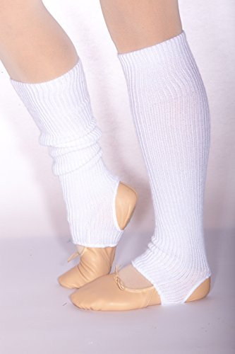 Intermezzo Kinder Stulpen für Ballett und Tanz (36cm lang) mit Fersenloch, (Weiss)