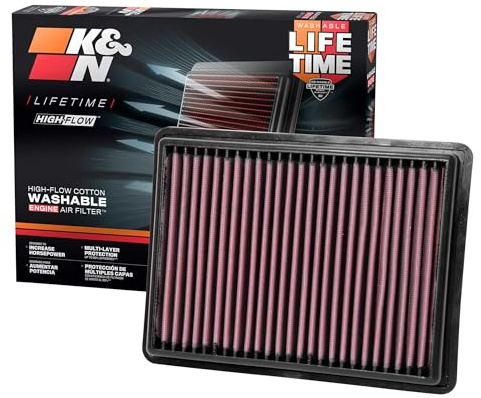 K&N Replacement Air Filter compatible with Volkswagen Atlas 3.6 V6/2.0 L4 Facelift 2018- (33-5071)