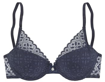 s.Oliver Sujetador Push-up para Mujer, Azul Marino, 80A