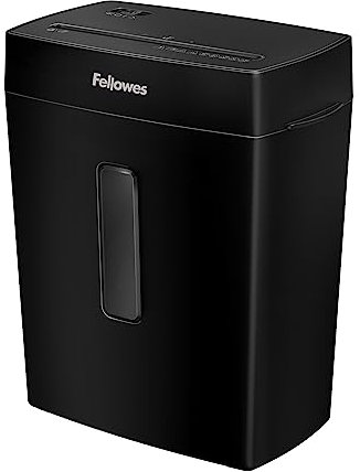 Fellowes Powershred FS-8C 8 Sheet Cross Cut Personal Shredder for Home and Office Use - 15 Litre Bin - Security Level P4 - Amazon Exclusive, Black