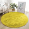 Lifup Teppich Shaggy Anti Rutsch Pflegeleicht, Rund Langflor Teppich für Wohnzimmer Schlafzimmer Kinderzimmer Gelb 80 cm