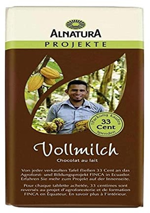 Alnatura Bio-Schokolade, Vollmilch, 100 g