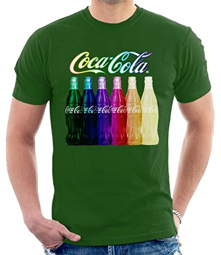 All+Every Coca Cola Rainbow Multi Bottles Men's T-Shirt