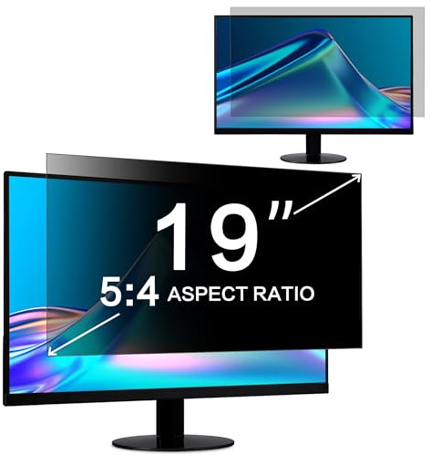 ZOEGAA Blickschutzfolie 19 Zoll Monitor 5:4 Seitenverhältnis, Abnehmbarer Sichtschutzfolie, Anti Blaulicht Blendschutz Sichtschutz für 19 Hp/Dell/Acer/Lenovo/ThinkPad/Asus