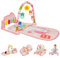 AOMIG Baby Play Mat, Baby Piano Gym with Music and Lights, Play Mat with Detachable Activity Toys, Early Development Activity Baby Play Mat Toy Gift for Babies