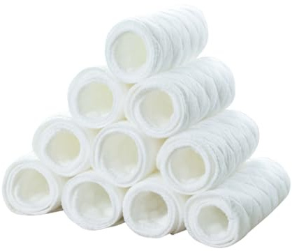 JOINPAYA 10-lagers Bomullsblöjor - Tvättbara Andningsbara Blöjkläder För Nyfödda 46x17 Cm