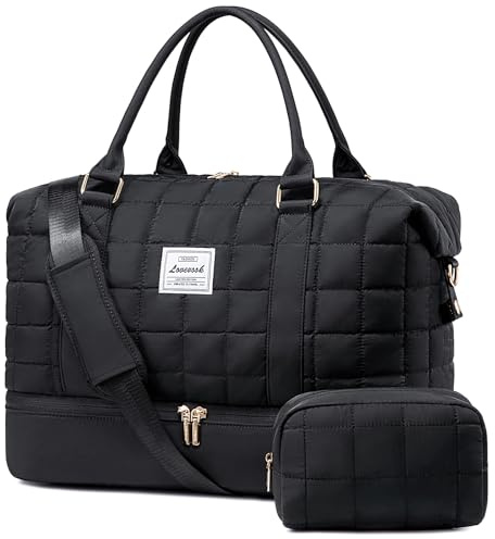 LOVEVOOK Grande Bolsa de Viaje Mujer con Compartimento para Zapatos, Bolso Viaje Maternidad Hospital, Bolsa Fin de Semana Mujer Bolsas Gimnasio Deporte Travel Gym Bag