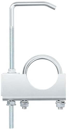 Swpeet 1Pcs 2.25 Pulgadas de Abrazadera de Escape con Colgante, Soporte Silenciador Universal Pesado, Abrazadera en la de, Herramientas Automotrices de la del Sistema de para Camión Coche de 2.25 