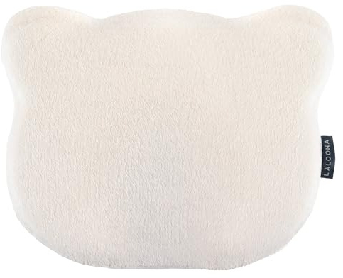 LaLoona - Morbido cuscino confortevole per bambini, piatto e traspirante, con comfort in memoria e rivestimento Oeko-TEX, per il tempo di veglia, colore: Beige