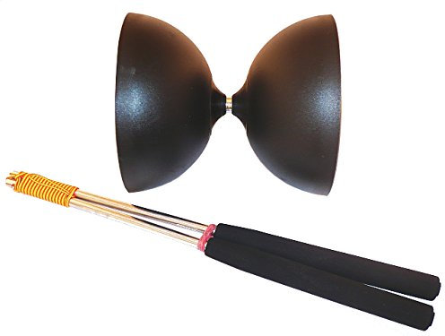 Henrys Circus Diabolo SCHWARZ mit ULK2 schwarz + Henrys Alustäbe