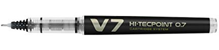 Pilot V7 Hi-Tecpoint Refillable Pen - Black (Pack of 10) Medium 108100101