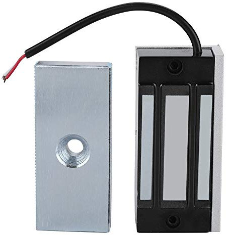Electric Magnetic Electromagnetic Lock Holding Force for Access Control, Single Door DC 24V 60kg 132LB Electric Magnetic Door Lock Kit, Electromagnetic Door Lock Gate Lock for Home Security