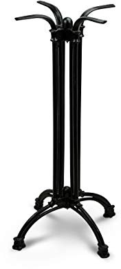 Dublino Stehtischgestell Tischbein Schwarz | Premium | PJ7524/110 | Stehtisch | Gusseisen | Höhe 108 cm | 28 kg | Standfläche 45x45 cm | max. Tischplattengröße 70x70 / Ø 80 cm