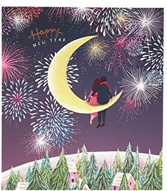 Happy New Year Card - New Year 2021 Card - Beautiful Firework Design