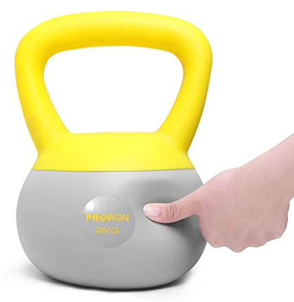 PROIRON Soft Kettlebell 2kg, 4kg, 6kg, 8kg, 10kg, Kettle Bells with Iron Sand, Non-slip Handle, kettle weights for Fitness, Exercise, Workout, Home Gym, Strength Training, Bodybuilding Weight Lifting
