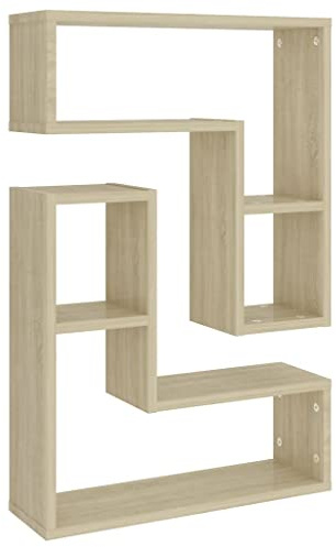 vidaXL 2X Estantes de Pared Repisa Flotante Balda Estantería Salón Sala de Estar Exhibición Colgante Decoración Contrachapada Color Roble 50x15x50 cm