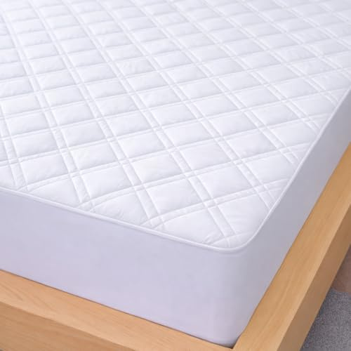 Sheet Story Quilted Mattress Protector - Double Size, 40cm Extra Deep, Hypoallergenic, Elastic Fitted (Not Waterproof)