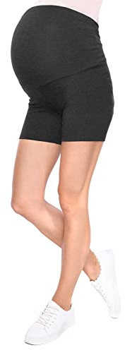MijaCulture bekväma korta mammaleggings för gravida shorts leggings M012, grafit, M
