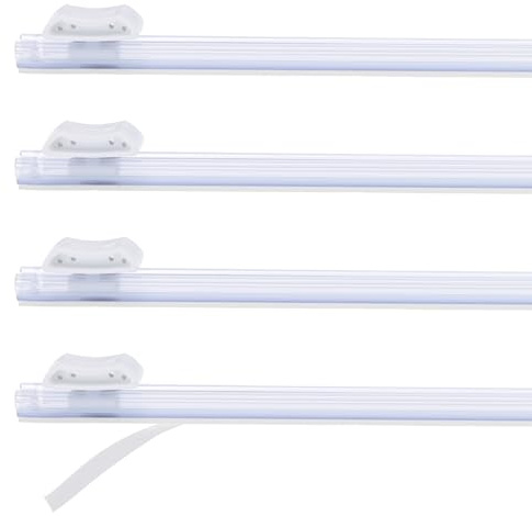 PATIKIL 4pcs Plastic Wrap Cutter, 14in Plastic Wrap Slide Cutter Self Adhesive Installation Replacement for Aluminum Foil Wax Paper Parchment Paper Wrap Dispenser, White